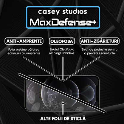Folie Sticla MaxDefense+ - iPhone 12/12 Pro - Clear
