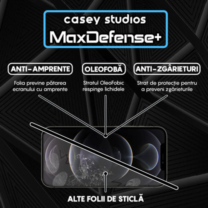 Folie Sticla MaxDefense+ - iPhone 12 Pro Max - Clear