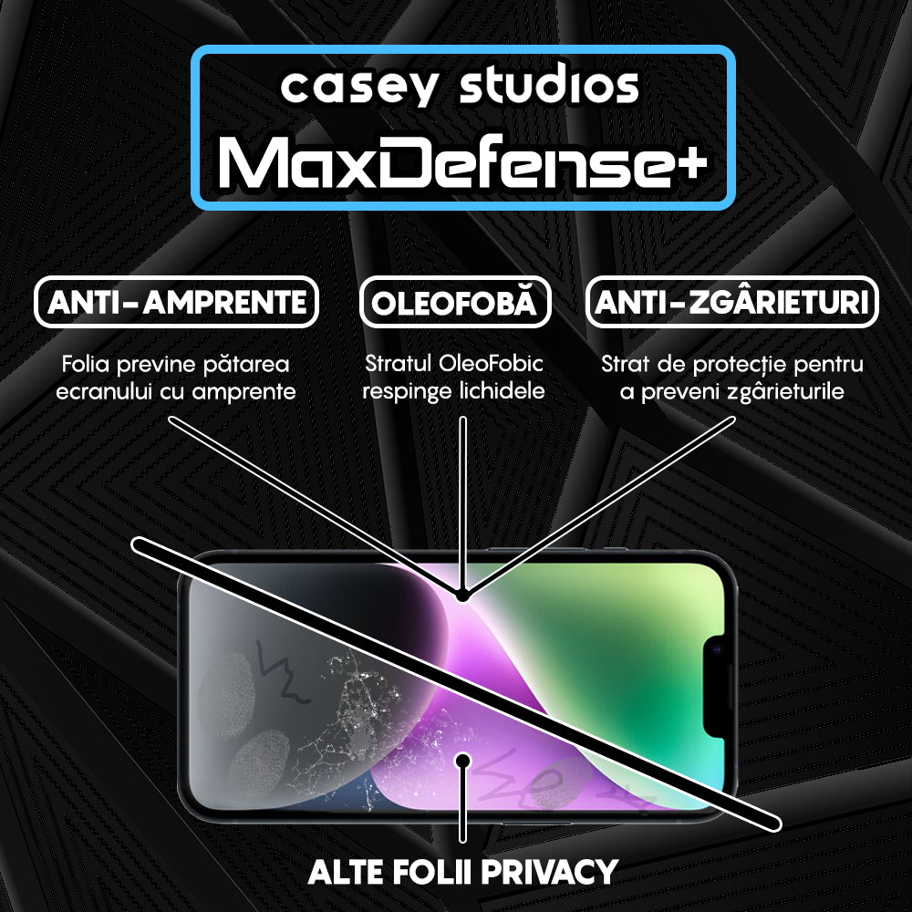 Folie Sticla MaxDefense+ - iPhone 14 - Privacy