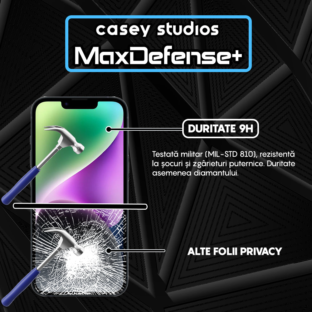 Folie Sticla MaxDefense+ - iPhone 14 - Privacy