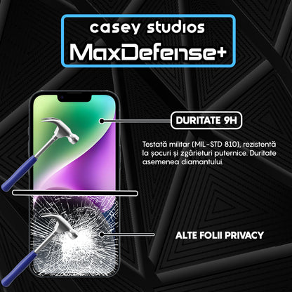 Folie Sticla MaxDefense+ - iPhone 14 - Privacy