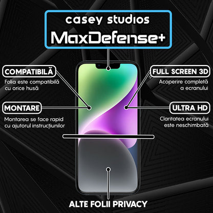 Folie Sticla MaxDefense+ - iPhone 14 - Privacy