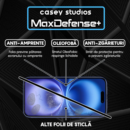Folie Sticla MaxDefense+ - iPhone 16 - Matte