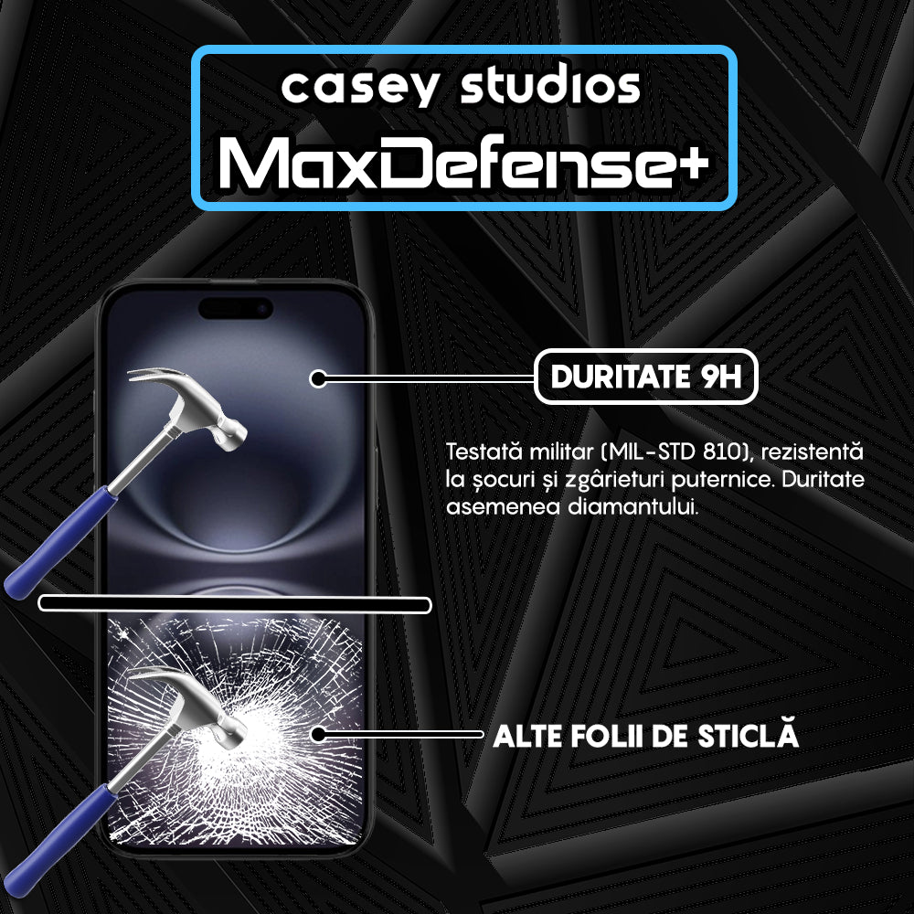 Folie Sticla MaxDefense+ - iPhone 16 Plus - Clear