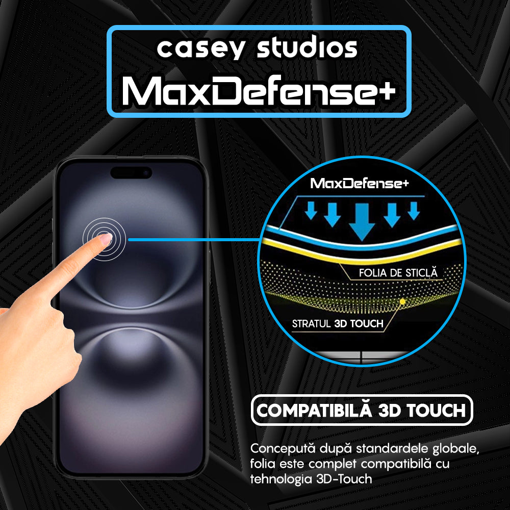 Folie Sticla MaxDefense+ - iPhone 16 Plus - Privacy