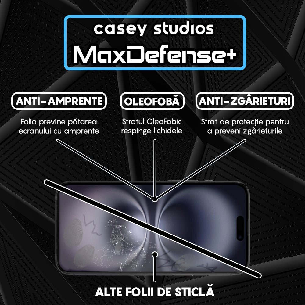 Folie Sticla MaxDefense+ - iPhone 16 Plus - Privacy