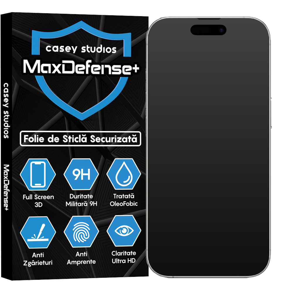 Folie Sticla MaxDefense+ - iPhone 16 Pro - Matte