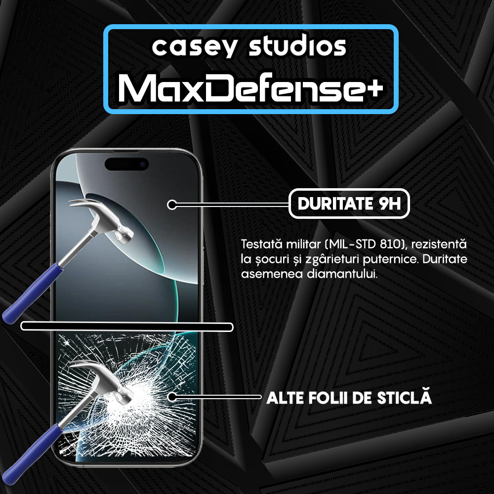Folie Sticla MaxDefense+ - iPhone 16 Pro - Matte