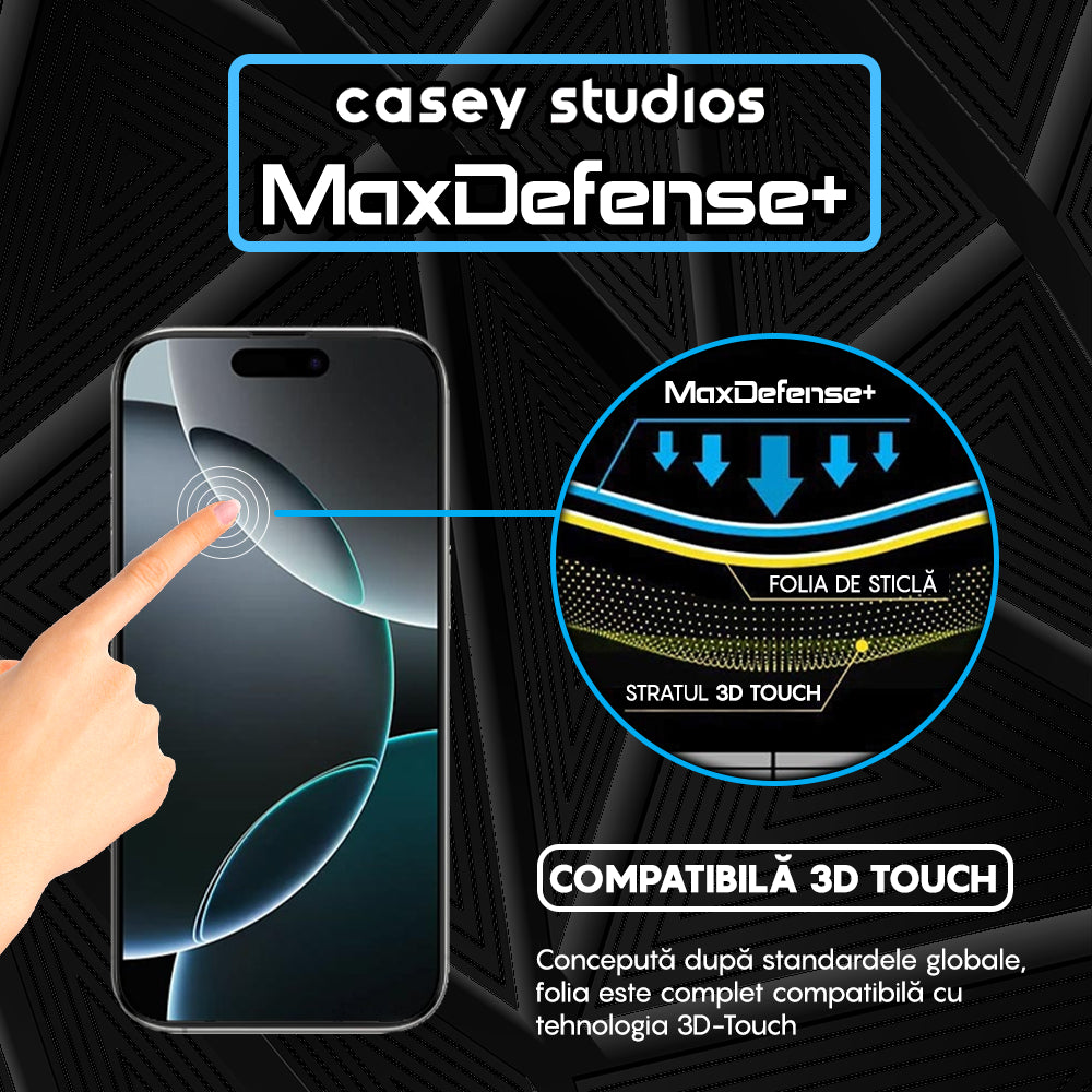Folie Sticla MaxDefense+ - iPhone 16 Pro - Privacy