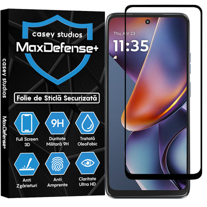 Folie Sticla MaxDefense+ - Motorola Moto G (2025) - Negru