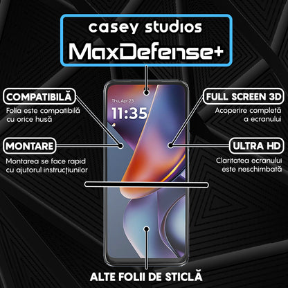 Folie Sticla MaxDefense+ - Motorola Moto G (2025) - Negru