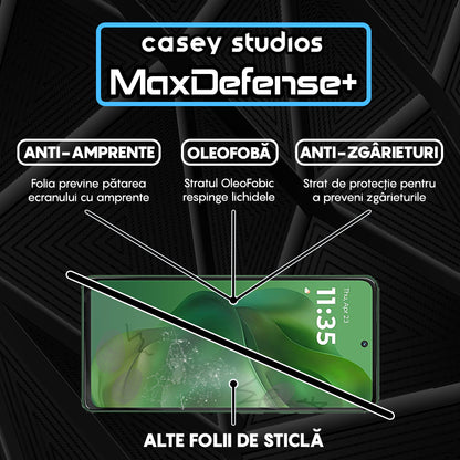 Folie Sticla MaxDefense+ - Motorola Moto G Power (2025) - Negru