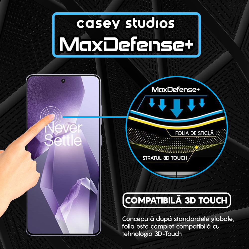 Folie Sticla MaxDefense+ - OnePlus Ace 5 Pro - Negru