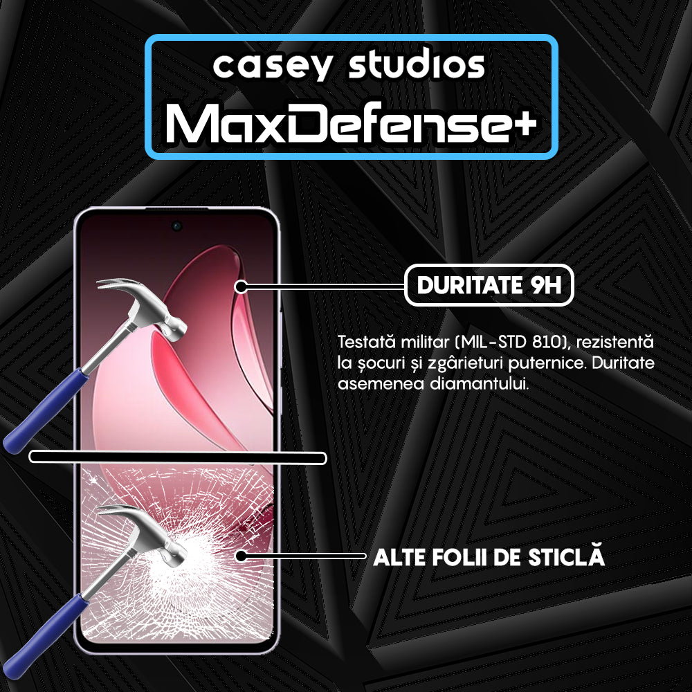 Folie Sticla MaxDefense+ - Oppo Reno13 F 4G - Clear