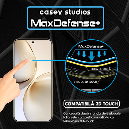 Folie Sticla MaxDefense+ - Realme 14 Pro+ - Negru