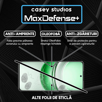 Folie Sticla MaxDefense+ - Realme 14x - Negru