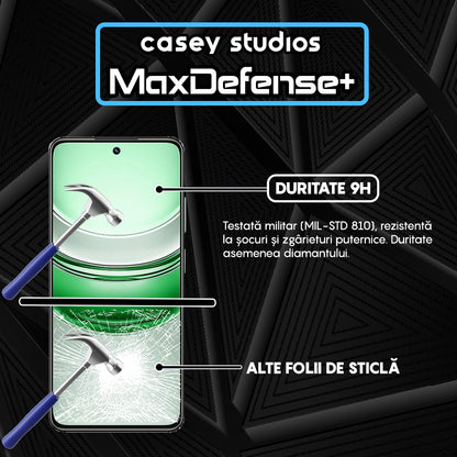 Folie Sticla MaxDefense+ - Realme 14x - Negru