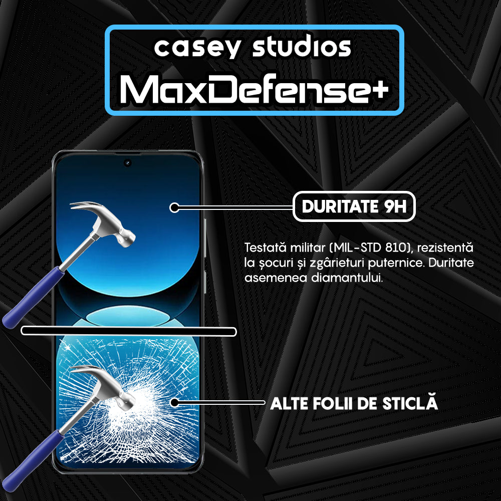 Folie Sticla MaxDefense+ - Realme GT7 Pro Racing - Negru