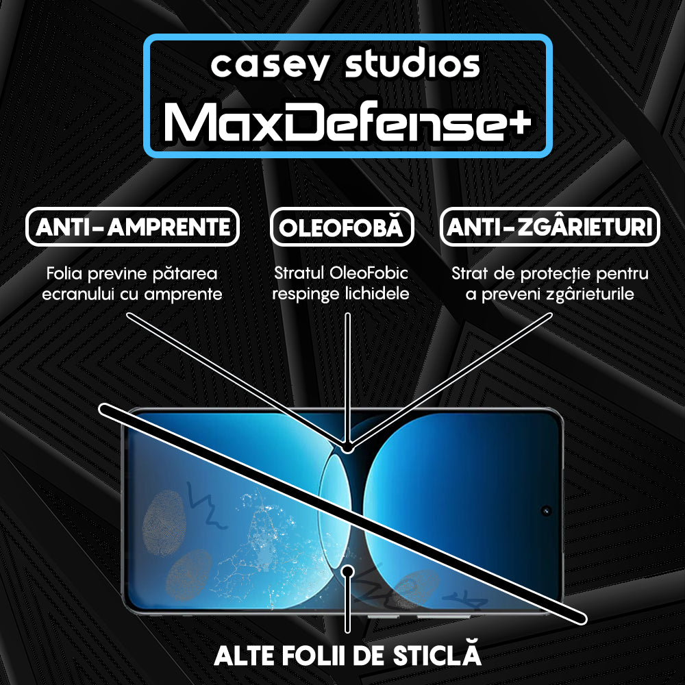 Folie Sticla MaxDefense+ - Realme GT7 Pro Racing - Negru