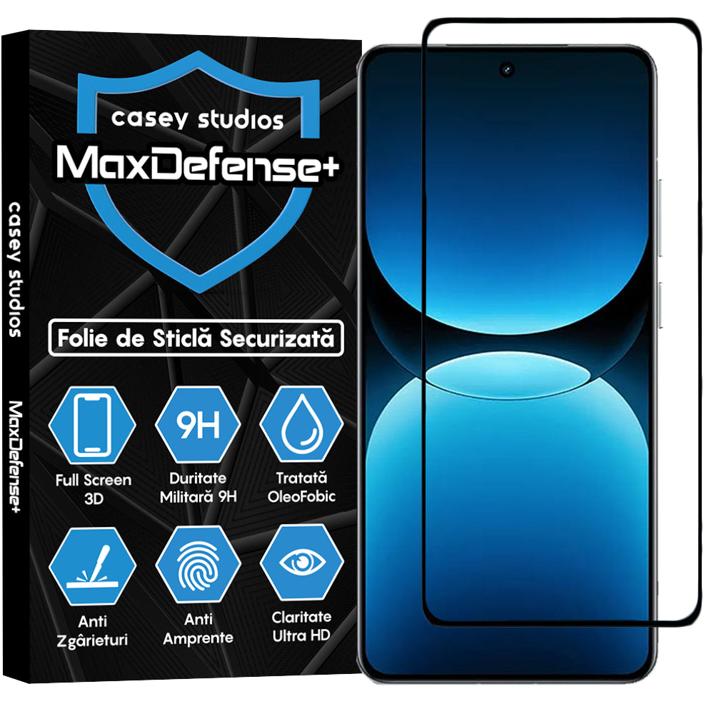 Folie Sticla MaxDefense+ - Realme GT7 Pro Racing - Negru
