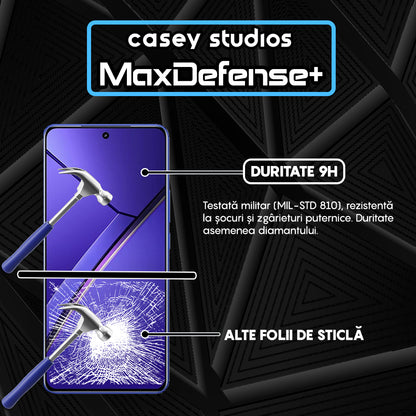 Folie Sticla MaxDefense+ - Realme Neo7 - Negru