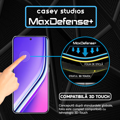 Folie Sticla MaxDefense+ - Realme P3 Pro - Negru