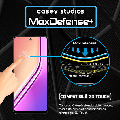Folie Sticla MaxDefense+ - Realme P3x - Negru