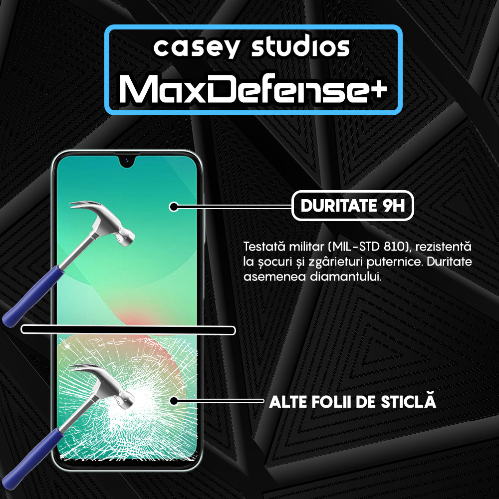 Folie Sticla MaxDefense+ - Samsung Galaxy A26 - Negru