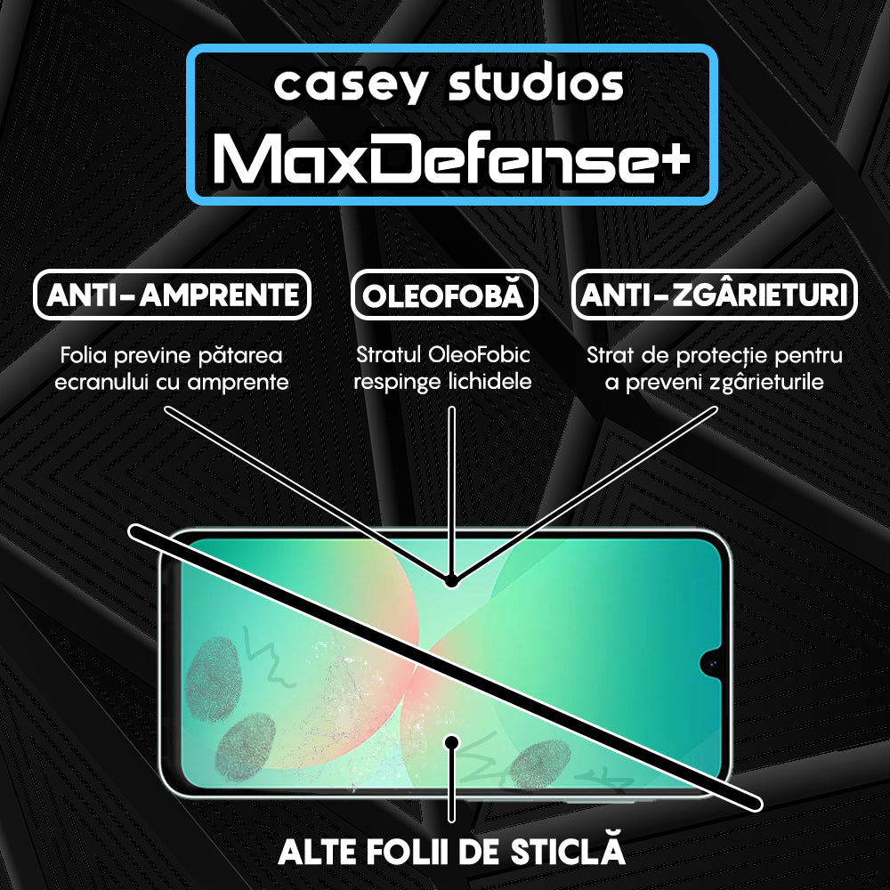Folie Sticla MaxDefense+ - Samsung Galaxy A26 - Negru