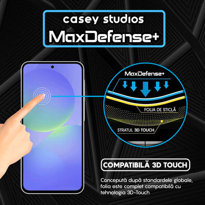 Folie Sticla MaxDefense+ - Samsung Galaxy A36 - Negru