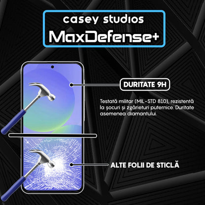 Folie Sticla MaxDefense+ - Samsung Galaxy A36 - Negru