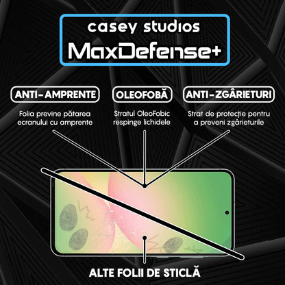 Folie Sticla MaxDefense+ - Samsung Galaxy A56 - Negru