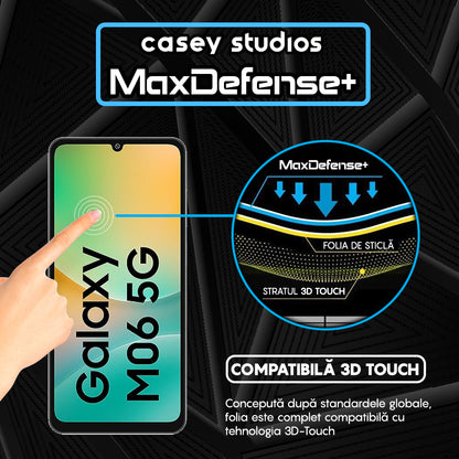 Folie Sticla MaxDefense+ - Samsung Galaxy M06 - Negru