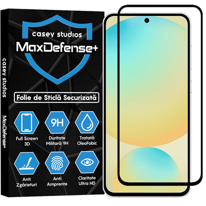 Folie Sticla MaxDefense+ - Samsung Galaxy S24 FE - Negru
