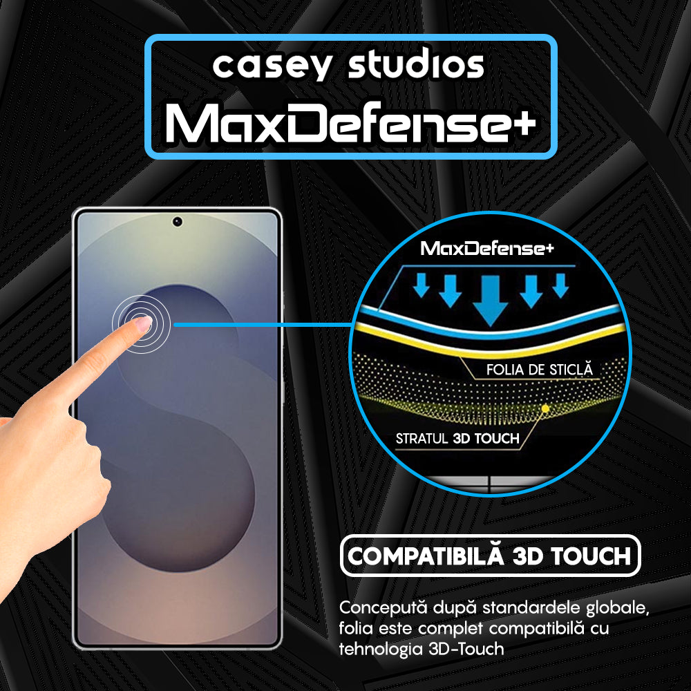 Folie Sticla MaxDefense+ - Samsung Galaxy S25 Ultra - Negru