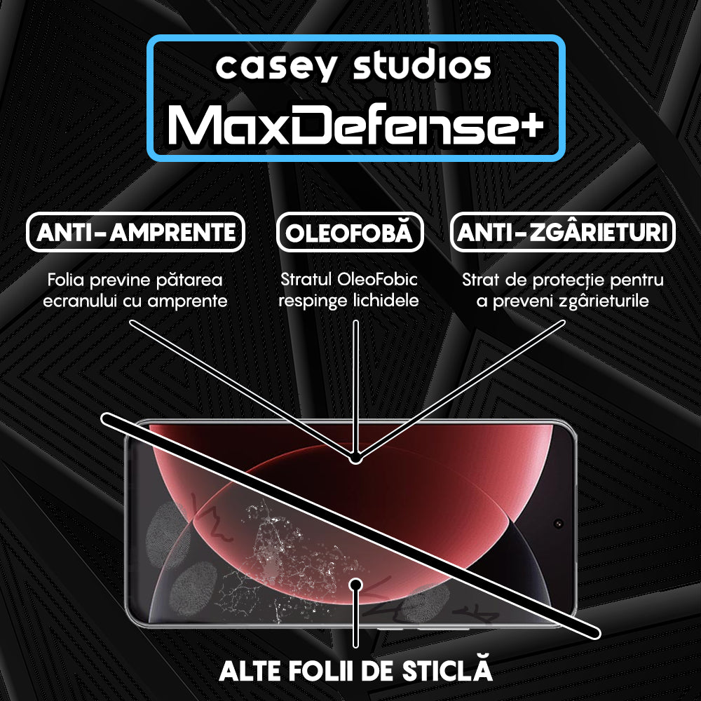 Folie Sticla MaxDefense+ - Xiaomi 15 Ultra - Negru