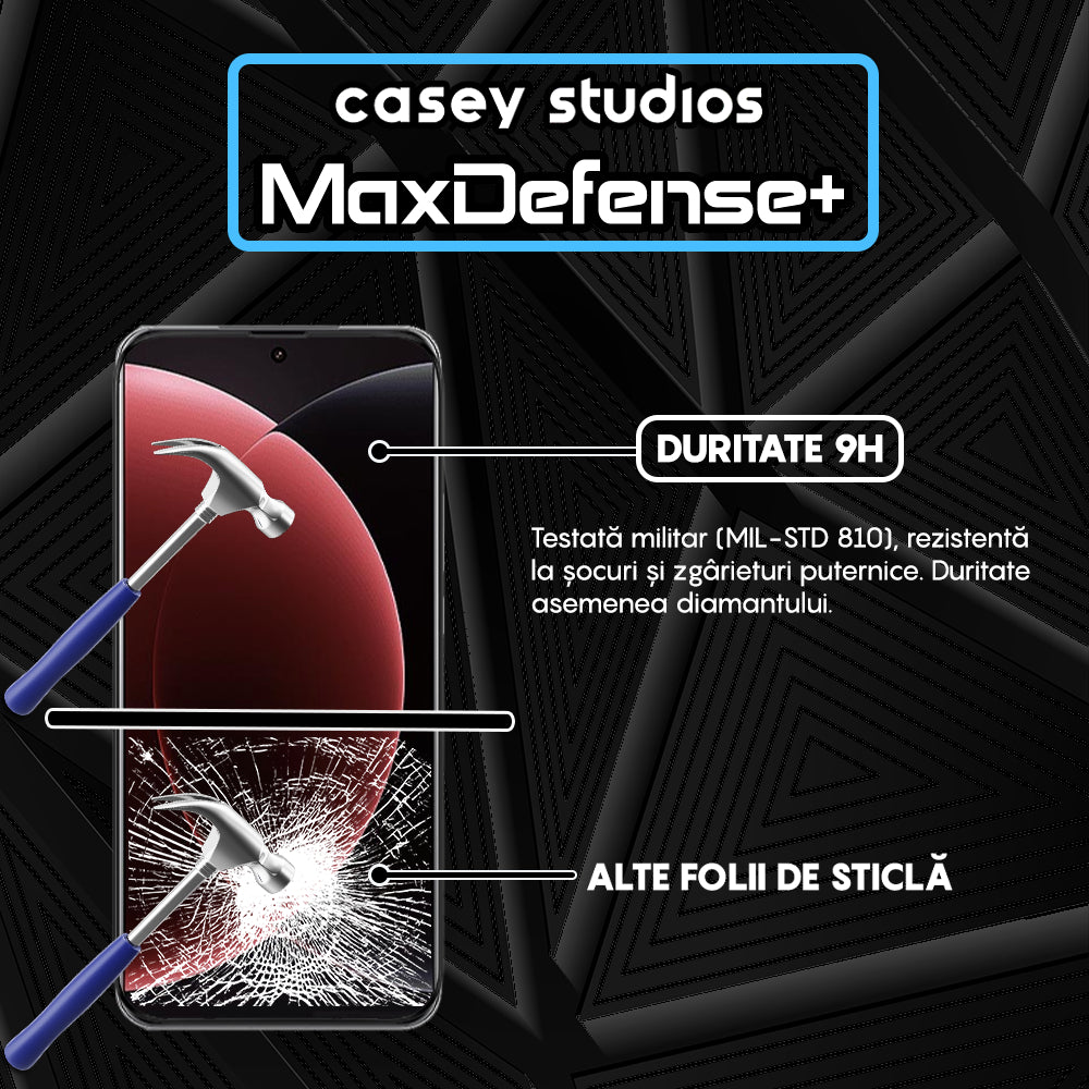Folie Sticla MaxDefense+ - Xiaomi 15 Ultra - Negru