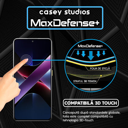 Folie Sticla MaxDefense+ - Xiaomi Poco X7 Pro - Negru