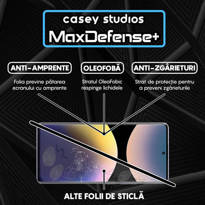 Folie Sticla MaxDefense+ - Xiaomi Redmi Note 14 Pro 4G - Negru