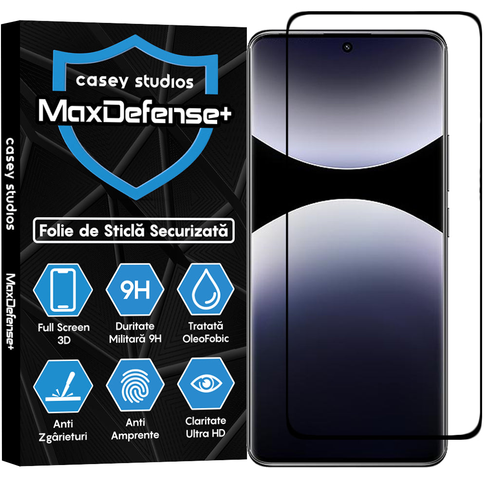 Folie Sticla MaxDefense+ - Xiaomi Redmi Note 14 Pro 5G - Clear