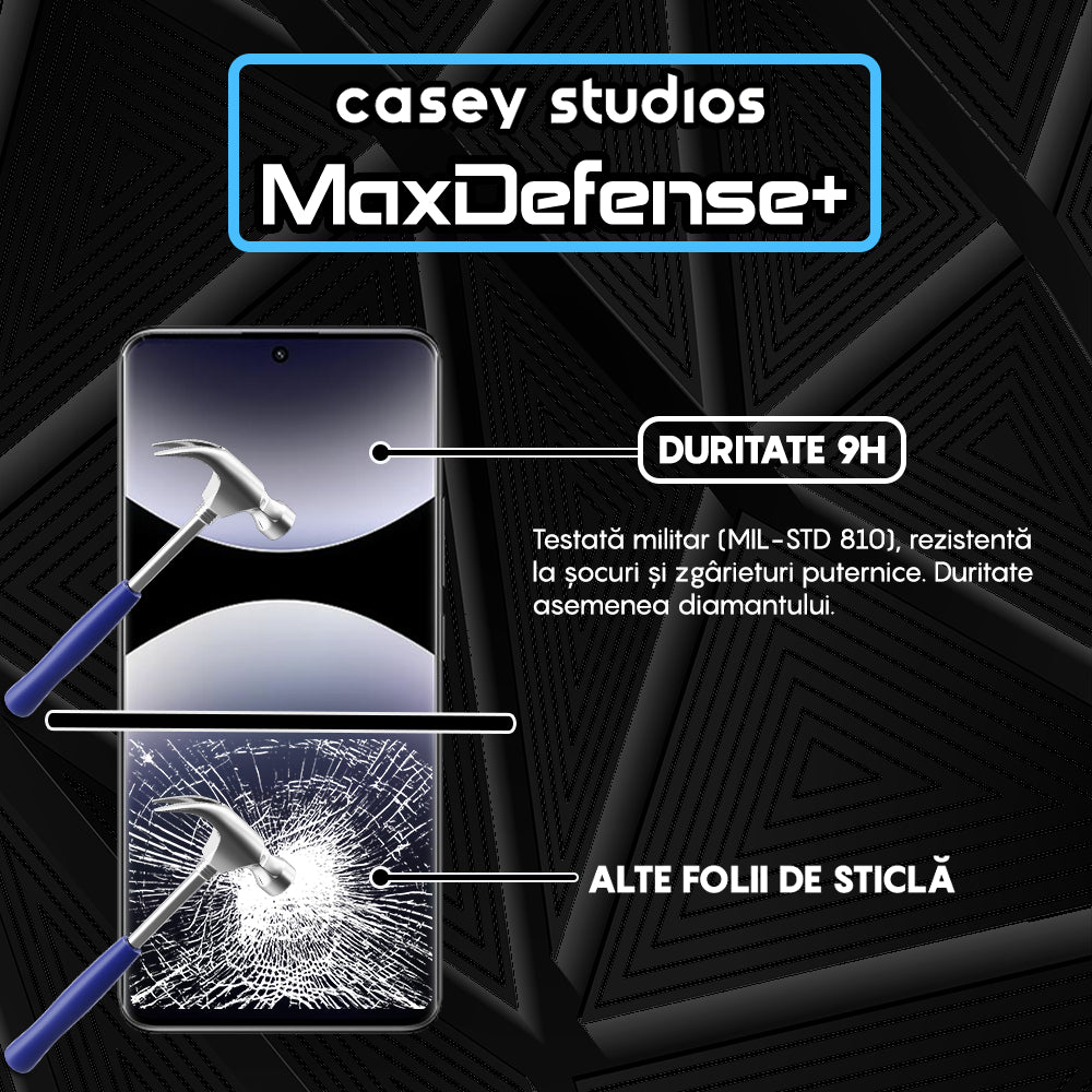 Folie Sticla MaxDefense+ - Xiaomi Redmi Note 14 Pro 5G - Clear