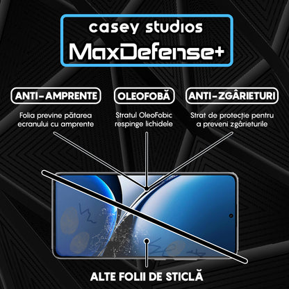 Folie Sticla MaxDefense+ - Xiaomi Redmi Turbo 4 - Negru