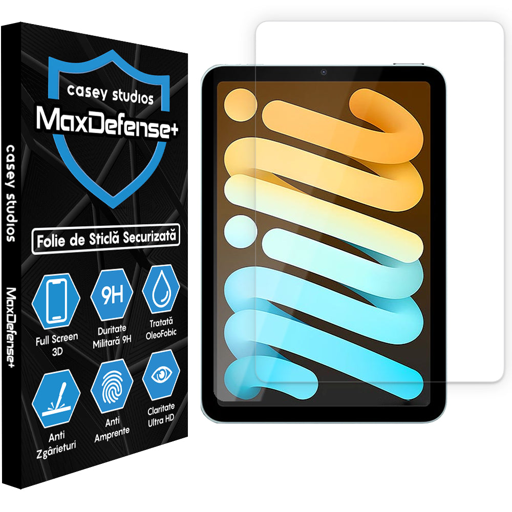 Folie Sticla MaxDefense+ - iPad Mini (2024) - Translucent