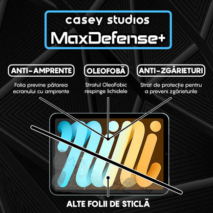 Folie Sticla MaxDefense+ - iPad Mini (2024) - Translucent