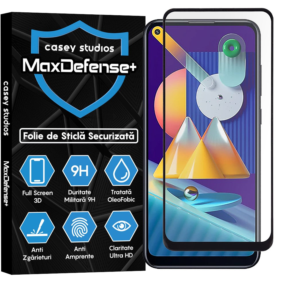 Folie Sticla MaxDefense+ - Samsung Galaxy M11/A11 - Negru
