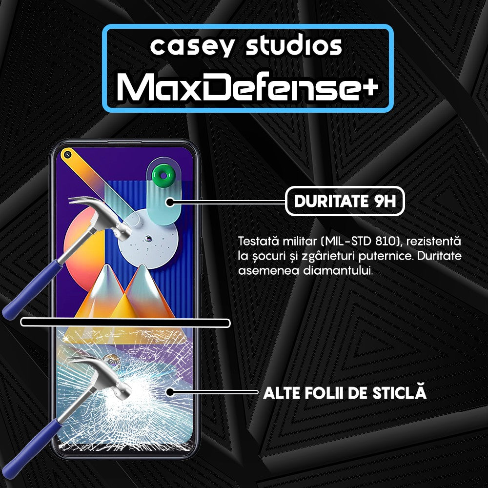 Folie Sticla MaxDefense+ - Samsung Galaxy M11/A11 - Negru