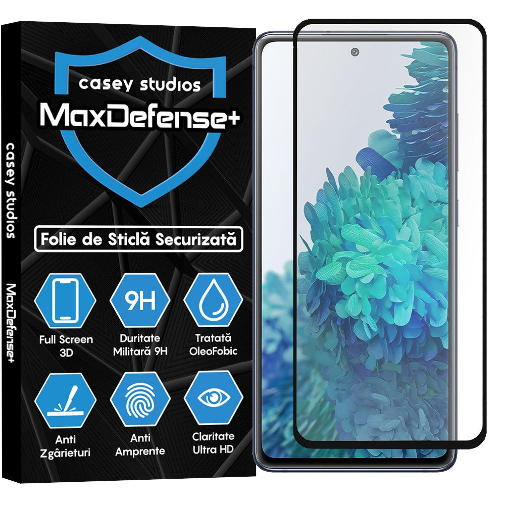 Folie Sticla MaxDefense+ - Samsung Galaxy S20 FE 4G/S20 FE 5G - Negru
