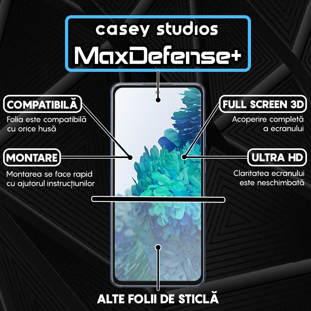 Folie Sticla MaxDefense+ - Samsung Galaxy S20 FE 4G/S20 FE 5G - Negru