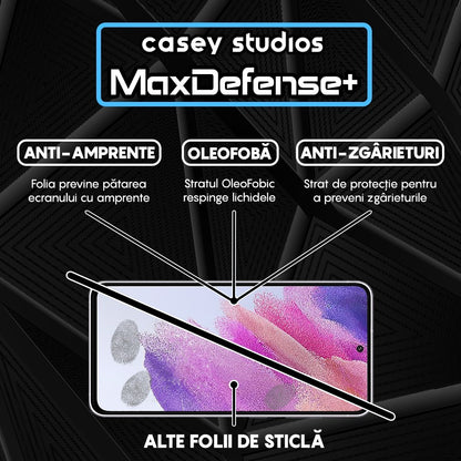 Folie Sticla MaxDefense+ - Samsung Galaxy S21 FE 5G - Negru