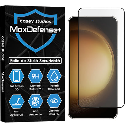 Folie Sticla MaxDefense+ - Samsung Galaxy S23/S22 5G - Negru
